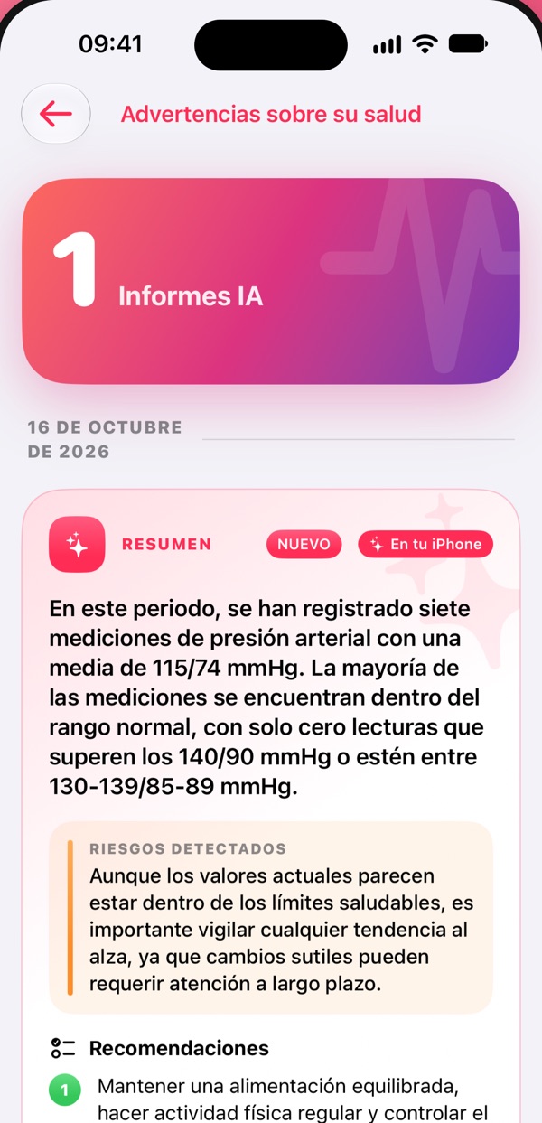 Pantalla de Pressure Control: Informes con IA privados